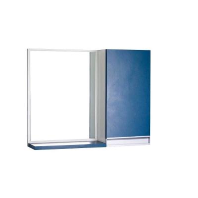 Armário para Banheiro com Espelho Azul 1 Prateleira MDP 58CM Pontto Lavabo