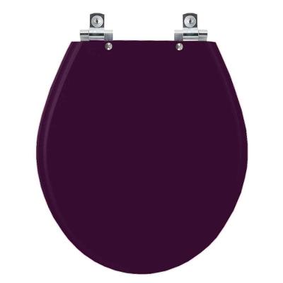 Assento Sanitário Carina Ametista Alongado Polipropileno Fechamento Suave Almofadado Roxo Pontto