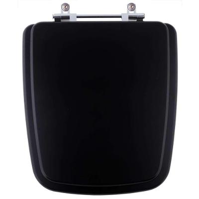 Assento Sanitário Boss Matte Black Alongado Resina Plástica Convencional Preto Pontto Lavabo