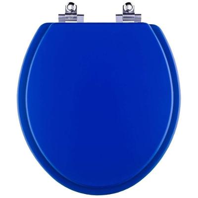 Assento Sanitário Convencional Oval Plástico Fechamento Suave Azul Fosco Pontto Lavabo
