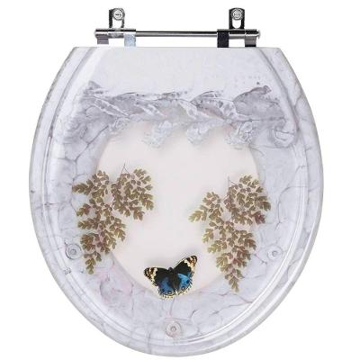 Assento Sanitário Deca Oval Resina Plástica Convencional com Borboleta Azul Branco Pontto