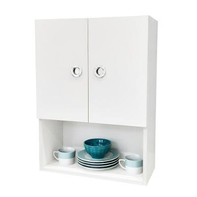 Armário para Cozinha Dallas Suspenso 2 Portas MDP 48CM Branco Mercado das Prateleiras