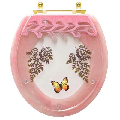 Assento Sanitário Borboleta Amarela Oval Resina Plástica Parafusado Convencional Rosa Pontto Lavabo