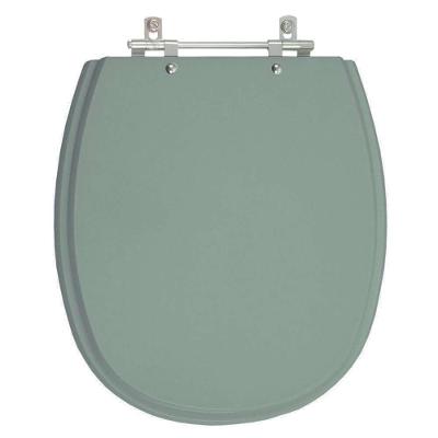 Assento Sanitário Aspen Alongado MDF Fechamento Convencional Alumínio Anodizado Verde Malva