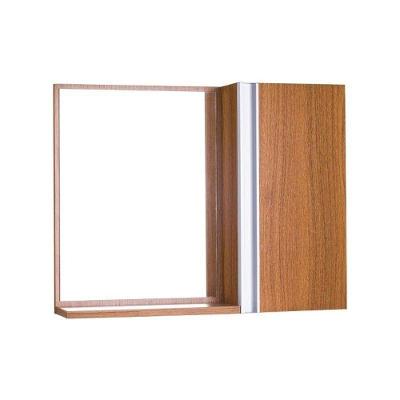 Armário para Banheiro Freijó Barra Vertical com Espelho 1 Gaveta MDP 58CM Marrom Pontto Lavabo