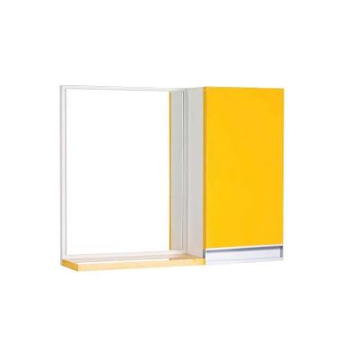 Armário para Banheiro com Espelho Suspenso MDP 58CM Amarelo Pontto Lavabo