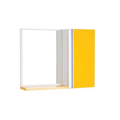 Armário para Banheiro com Espelho Barra Vertical MDP 58CM Amarelo Pontto Lavabo