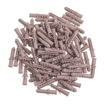 Bucha de Nylon com Anel 08mm Fixação Segura em Alvenaria e Concreto Branco Bemfixa 100 Unidades