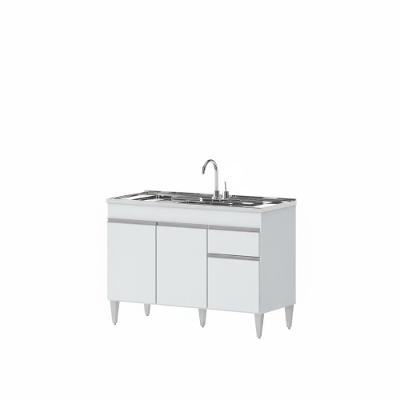 Balcão de Pia Natal sem Porta sem Gavetas MDF-MDP 120CM Branco
