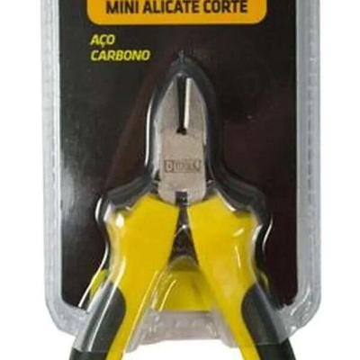 Alicate de Corte Mini Diagonal com Acabamento Acetinado e Empunhadura em PVC com Borracha Dtools