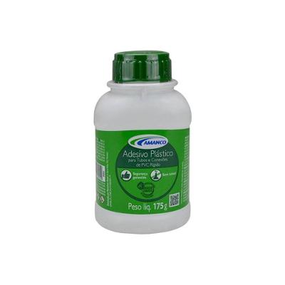 Cola PVC Adesiva com Pincel para Tubos e Conexoes Incolor Amanco 175G