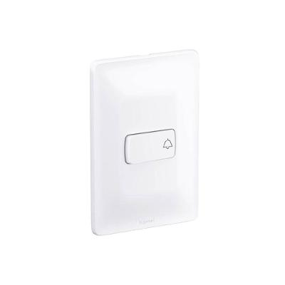 Módulo Pulsador Campainha 680109 com Teclas Ergonômicas Branco Pial com Placa Zeffia