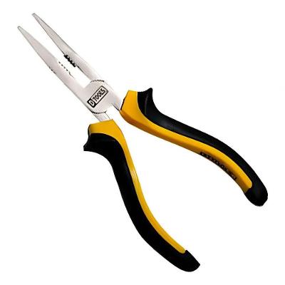 Alicate Pro Bico Meia Cana com Cabo Emborrachado Amarelo Dtools 6