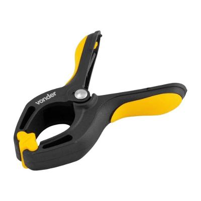 Grampo com Mola Aperto Rápido GM 006 Força 12 Kgf Preto e Amarelo Vonder 150MM