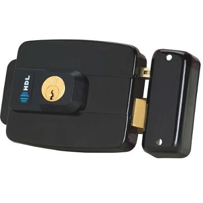Fechadura Elétrica C-90A.F. com Abertura por App para Portas de Madeira Preto HDL