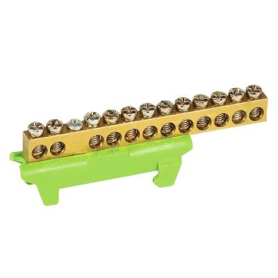Barramento Neutro-Terra BT-12V 12 Furos Até 16MM2 Verde Cemar