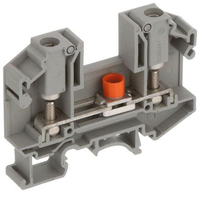 Borne de Seccionamento 0TTA 6-T-P-P com Calha de Separação e Parafusos para Conector de Teste Cinza
