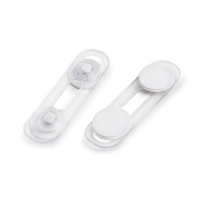 Trava Infantil Multiuso Pequena Autoadesiva com Material Resistente e Seguro Branco Bemfixa