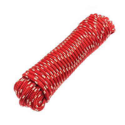 Corda 10MM Poliéster Vermelha com Resistência UV e Carga 740kgf Bemfixa 20 Metros