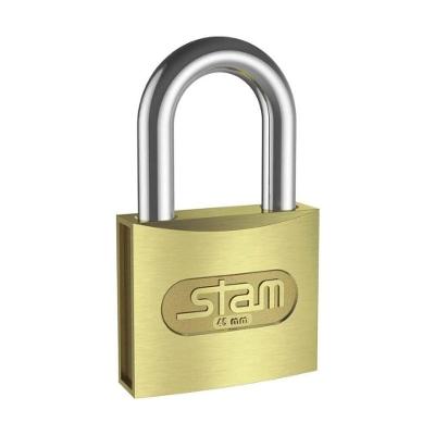 Cadeado 90405 com Gancho em Aço ABNT 1010-16 Bivolt Dourado Stam 45MM