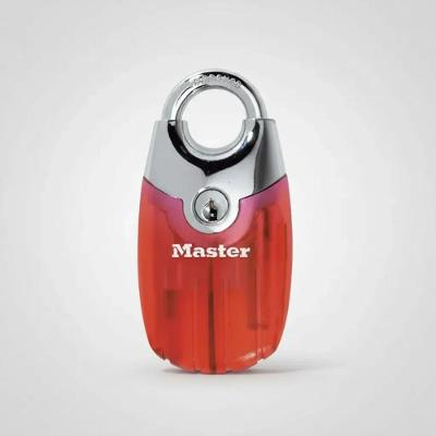 Cadeado Fusion Haste Ajustável Segurança para Portas e Portões Vermelho Bemfixa 44CM