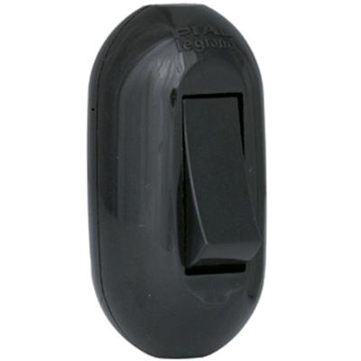 Interruptor Centro de Cordão Simples 40271 para Fim de Cordão Bivolt Preto Pial