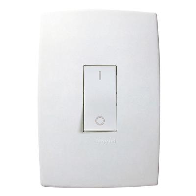 Interruptor Bipolar Simples 612105 Pial Plus Acionamento Suave Branco Pial Bivolt