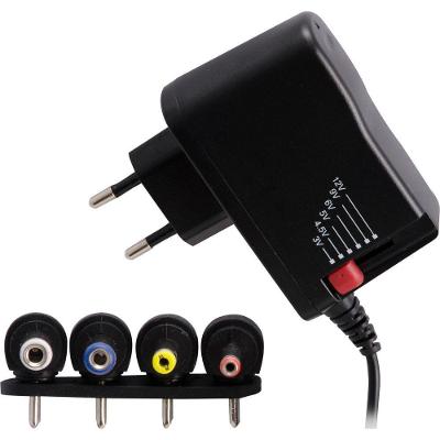Fonte de Alimentação Universal 1,25A Ajustável com 4 Plugues Bivolt Preto Hayonik