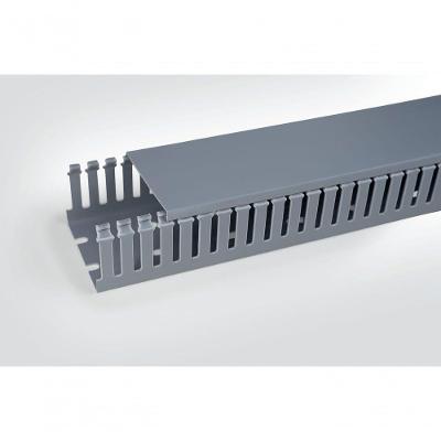 Canaleta para Quadros de Comando HD10P com Corte Aberto em Cinza Hellermanntyton 80CM