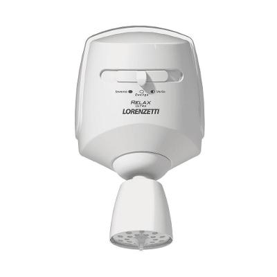 Ducha Relax Ultra Eletrônica 5500W Instalação de Parede Jato Multidirecional Branco Lorenzetti 220V