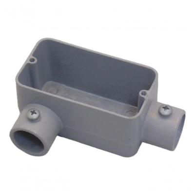 Caixa de Derivacao LRCSR-15 Fixa PVC Conduletzel Tipo LR Encaixe sem Rosca Cinza Wetzel 3-4