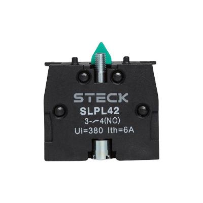 Bloco de Contato SLPL42 Max Botton 1NA Bivolt para Comando de Circuitos IP-20 Steck