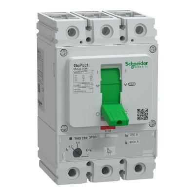 Disjuntor Caixa Moldada G25b3a250 Tripolar 250A Ajustável 175-250A 25kA 415VCA Cinza Schneider