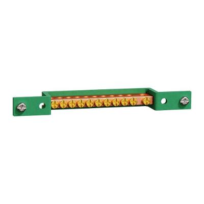 Barramento Easy9 Ez9e33b11e Terra 11 Módulos para Quadro 24-36-48 Verde Schneider