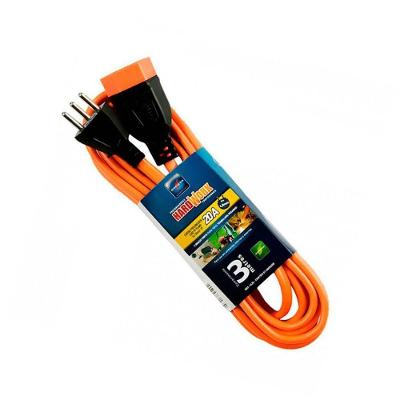 Cordão Prolongador Tomada 2P+T Macho e Fêmea 3x2,50MM² 20A 250V Laranja Daneva 3 METROS
