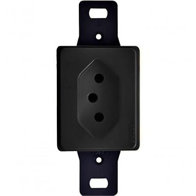 Conjunto Embutir sem Placa para Condulete 10056-2 2P+T NBR14136 Preto Pezzi 10A
