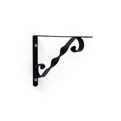 Suporte para Prateleira Mão Francesa Decorado Epóxi Preto Bemfixa 20CM