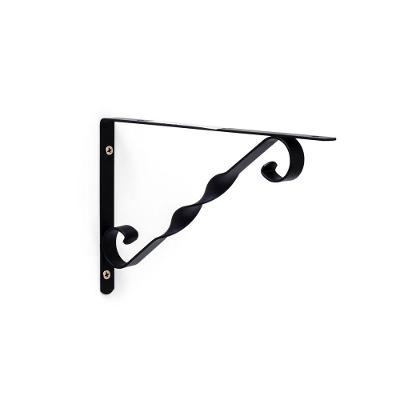Suporte para Prateleira Mão Francesa Decorado 90° Preto Bemfixa 25CM