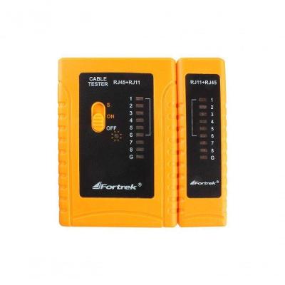 Testador de Cabo RJ45 e RJ11 TCF101 com Leds Laranja Fortrek