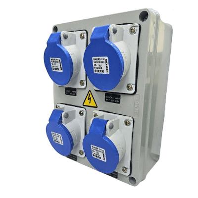 Quadro de Sobrepor S231102 com 4 Tomadas 16A 3P+T 200-250V IP44 Inox Steck