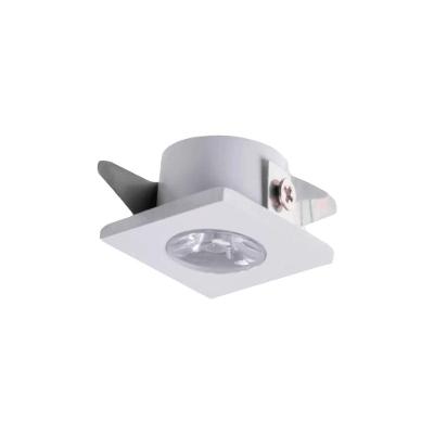 Mini Spot Led Elysa Embutir 1W 3000K 80LM IP20 Luz Quente Quadrado Ideal Drywall Branco Nordecor