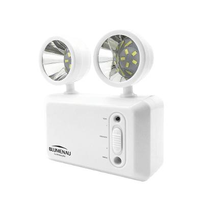 Luminária Emergência 40010624 Autônoma 2 Faróis Ajustáveis 10 Leds Bivolt Branco Blumenau Iluminação