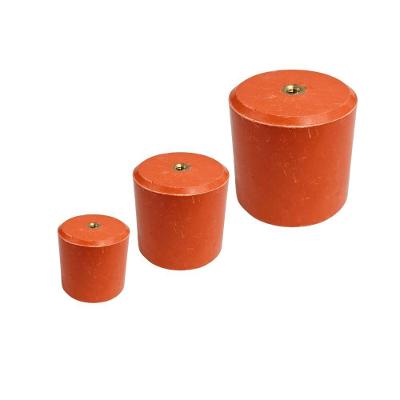 Isolador Epóxi Rosca 1/4" - 30x40mm Alta Rigidez Dielétrica Laranja Engefuse