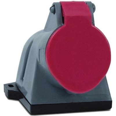 Tomada Industrial Sobrepor 16A 3P+T com IP44 380-440V Vermelho Steck S4006