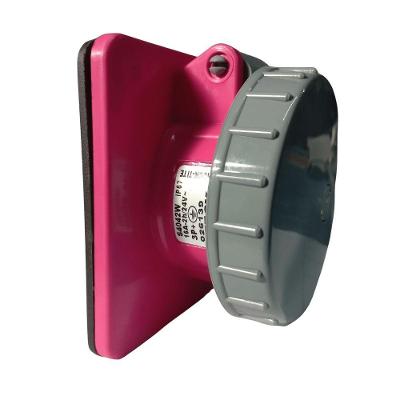 Tomada Industrial S4042W Embutir 16A 2P+T 24V IP67 2H Lilás Steck