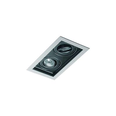 Spot Dicroica Retangular RE1213-2 com Moldura para 2 Dicroicas Branco Revoluz Bivolt