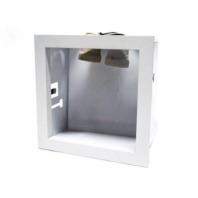 Plafon Square para 1 Lâmpada E-27 Moldura com Recuo Branco Itamonte Iluminação 200CM