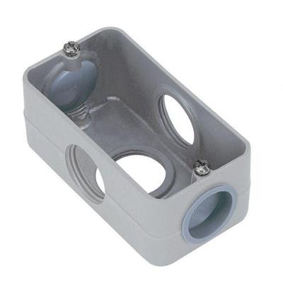 Caixa de Derivação XPW-15 com Sistema Móvel Alumínio Cinza 2 Tampões 3/4" e 1/2" Wetzel