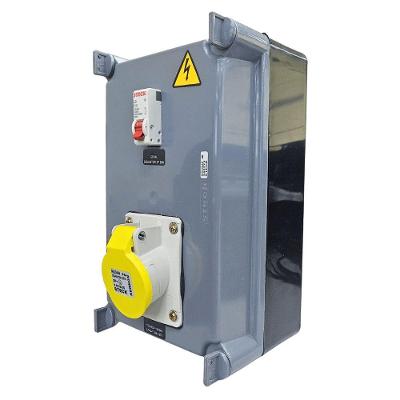 Quadro de Sobrepor com Tomada e Disjuntor N3044 + S310100 16A 2P+T Bivolt IP40 Inox Steck