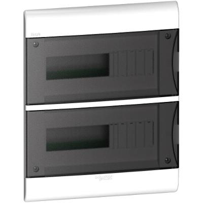 Invólucro Modular Easy9 Ez9e3424 com 24 Módulos Embutir Preto com Porta Fumê Schneider Electric 31CM